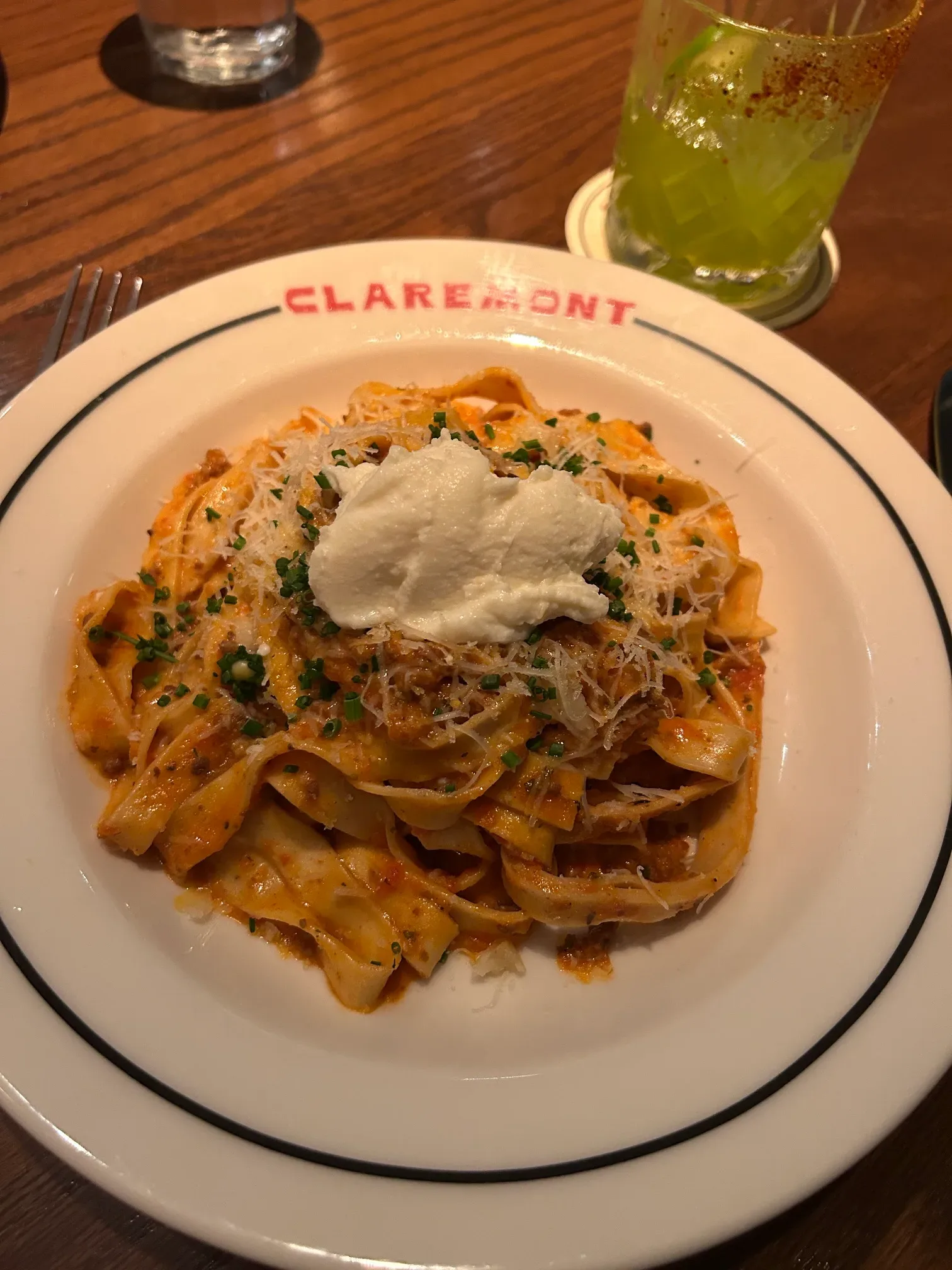Tagliatelle bolognese with ricotta at Claremont Neighborhood Grill Dallas